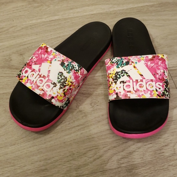 colorful adidas slides